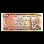 Canada, Banque du Canada, 100 dollars <br /> 1975