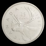 Canada, Élisabeth II, 25 cents <br /> 1985