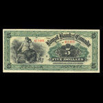 Canada, Banque Royale du Canada, 5 dollars <br /> 2 janvier 1909