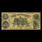 Canada, Bank of Toronto (The), 5 dollars <br /> 1 juillet 1890