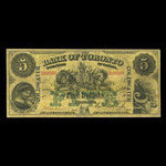 Canada, Bank of Toronto (The), 5 dollars <br /> 1 juillet 1890