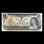 Canada, Banque du Canada, 1 dollar <br /> 1973