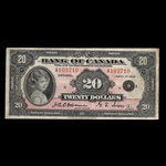 Canada, Banque du Canada, 20 dollars <br /> 1935