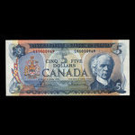 Canada, Banque du Canada, 5 dollars <br /> 1972