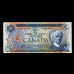 Canada, Banque du Canada, 5 dollars <br /> 1972