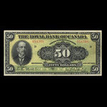 Canada, Banque Royale du Canada, 50 dollars <br /> 2 janvier 1913