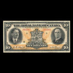 Canada, Banque Royale du Canada, 10 dollars <br /> 3 janvier 1927