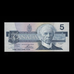 Canada, Banque du Canada, 5 dollars <br /> 1986