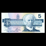 Canada, Banque du Canada, 5 dollars <br /> 1986