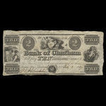 Canada, Colonial Bank of Chatham, 2 dollars <br /> 3 février 1837