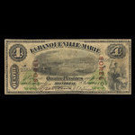 Canada, Banque Ville-Marie, 4 dollars <br /> 2 janvier 1873