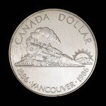 Canada, Élisabeth II, 1 dollar <br /> 1986