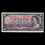 Canada, Banque du Canada, 10 dollars <br /> 1954