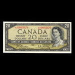 Canada, Banque du Canada, 20 dollars <br /> 1954