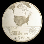 Canada, Élisabeth II, 5 dollars <br /> 1973