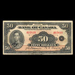 Canada, Banque du Canada, 50 dollars <br /> 1935