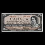 Canada, Banque du Canada, 100 dollars <br /> 1954