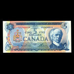 Canada, Banque du Canada, 5 dollars <br /> 1972