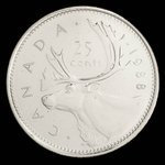 Canada, Élisabeth II, 25 cents <br /> 1988