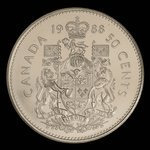 Canada, Élisabeth II, 50 cents <br /> 1988