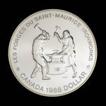 Canada, Élisabeth II, 1 dollar <br /> 1988