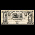 Canada, Banque de Montréal, 1 dollar <br /> 1852