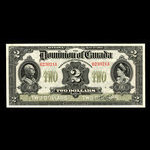 Canada, Dominion du Canada, 2 dollars <br /> 2 janvier 1914