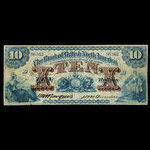 Canada, Bank of British North America, 10 dollars <br /> 3 juillet 1877