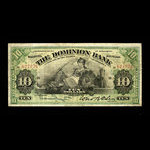 Canada, Dominion Bank, 10 dollars <br /> 3 janvier 1910