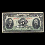 Canada, Imperial Bank of Canada, 5 dollars <br /> 3 janvier 1939