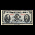 Canada, Imperial Bank of Canada, 10 dollars <br /> 3 janvier 1939