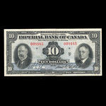 Canada, Imperial Bank of Canada, 10 dollars <br /> 1 novembre 1934