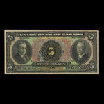 Canada, Union Bank of Canada (The), 5 dollars <br /> 1 juillet 1921