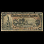 Canada, Home Bank of Canada, 20 dollars <br /> 2 mars 1914
