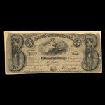 Canada, Banque de Montréal, 3 dollars <br /> 1 mai 1844