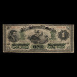 Canada, Dominion du Canada, 1 dollar <br /> 1 juillet 1870