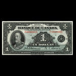 Canada, Banque du Canada, 1 dollar <br /> 1935