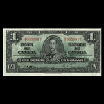 Canada, Banque du Canada, 1 dollar <br /> 2 janvier 1937