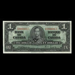 Canada, Banque du Canada, 1 dollar <br /> 2 janvier 1937