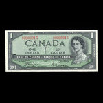 Canada, Banque du Canada, 1 dollar <br /> 1954