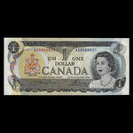 Canada, Banque du Canada, 1 dollar <br /> 1973