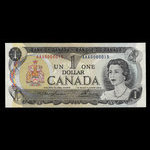 Canada, Banque du Canada, 1 dollar <br /> 1973