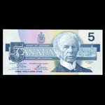 Canada, Banque du Canada, 5 dollars <br /> 1986