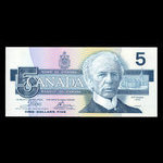 Canada, Banque du Canada, 5 dollars <br /> 1986