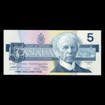 Canada, Banque du Canada, 5 dollars <br /> 1986