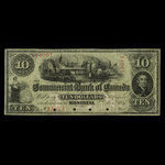 Canada, Commercial Bank of Canada, 10 dollars <br /> 2 janvier 1857