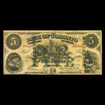 Canada, Bank of Toronto (The), 5 dollars <br /> 1 juillet 1890