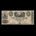 Canada, Union Bank, 10 dollars <br /> 1840