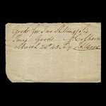 Canada, J.S. Moore, 2 shillings, 6 pence, biens <br /> 24 mars 1843