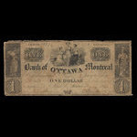 Canada, Banque de Ottawa, 1 dollar : 18 mai 1837